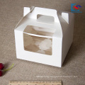 Free Sample Food Grade Art Paper Wedding /birthday Cake packaging box With PVC Window